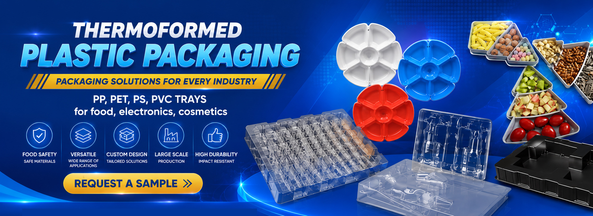 ELECTRONIC COMPONENTS PLASTIC TRAYS